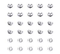 KINBOM 30pcs Earring Safety Backs, Silver-Electroplated Copper Butterfly Earring Back, Hypoallergenic Ear Stud Stopper for Locking Studs