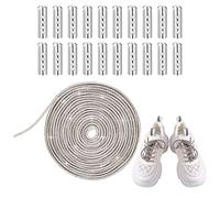 KINBOM 5.47yd Rhinestone Shoe Laces, Including 20pcs Aglets Glitter Shoelaces Bling Drawstring Shiny Round Shoe Laces Sequin Shoe Laces Drawstring Replacement for Hoodies Sneaker Boots Dress