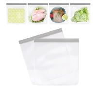 KINBOM 6pcs Reusable Freezer Gallon Bags Dishwasher Safe, Large Food Storage Bags Leakproof Reusable Silicone Ziplock Bags for Marinate Meats, Fruits, Sandwich, Vegetable, Cereal, Travel Items