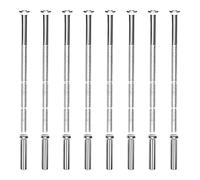 KINBOM 8 Sets M3 Door Handle Screws, Nickel Plated Male to Female Door Handle Screws Connecting Fixing Bolts and Sleeves for Escutcheons Cabinet Drawers