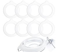 KINBOM 8pcs Silicone Replacement Gaskets, Silicone Sealing Ring Jar Rubber Seals for Storage Glass Sealed Canning Jars (3.7inch Outer Diameter, 2.7inch Inner Diameter)