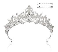 KINBOM Silver Swan Crown for Women, Bridal Swan Crowns Stylish Headband Tiara for Queen Princess Women Birthday Party Celebration Holiday Costume