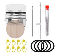 KINBOM Small Weaving Loom, Darning Loom Machine Speedweve Type Darning Tool for Beginners Quickly Knitting Jeans Socks DIY Weaving Arts(14 Hooks)