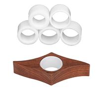 KINBOM Thumb Book Reader, Natural Walnut Book Readers, with 5 Pcs Different Size Silicone Rings, Book Page Holder for Bookmark Readers Bookworm