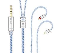 KINBOOFI 2M Long in Ear Monitor Earphone Cable,KBEAR ST16 Plus Headphone,16 Cores 5N Single Crystal Copper Silver-Plated Upgrade Wire for AS10 ZS10 Pro AS16 ZSN PRO(Silver, 2 Pin 4.4mm Audio Jack)