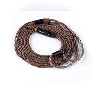 KINBOOFI KBEAR 16 Core Upgrade 2 Pin Earphone Cable,HiFi in Ear Monitor Replacement TRS Cable Pure Copper Extension Cable with 0.78mm 2 Pin for AS10 ZS10 ZST ZS6 C10 TRN V80 X6 (2PIN 3.5mm, Brown)
