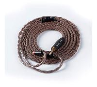 KINBOOFI KBEAR MMCX Earphone Cable, 16 Core Pure Copper Balanced HiFi Detachable Extension Cord TRRRS 4 Pole Replacement IEM Wire for BGVP DM7 DMG TIN T3 T2 (MMCX 2.5mm, Brown)