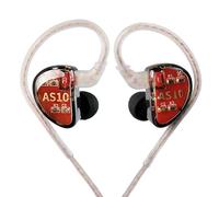 KINBOOFI KZ AS10 Pure 5 Balanced Armature 5BA Earphone, Musician in Ear Monitor Headphone High Fidelity HiFi Headset (Black, With Microphone)
