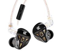 KINBOOFI KZ DQS IEM Headphone, HiFi Dynamic Drivers Earphone Earbuds Bass 2pin 3.5mm Sports Music Game Headphone (DQS Black, With Mic)