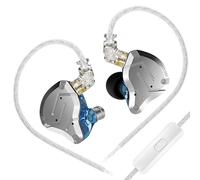 KINBOOFI KZ ZS10 Pro In-Ear Monitor Earbuds, 4BA and 1DD Drivers, Upgraded With Detachable 0.75mm 2 Pin 6N OFC Cable (With Microphone, Blue)