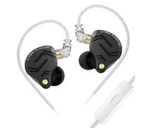 KINBOOFI KZ ZS12 PRO X in Ear Monitor IEM Headphones,1DD+5BA Hybrid Wired Gaming Earbuds,KZ Earbuds Earphones,Best in Ear Headphones with 2PIN Cable for Audiophile (Dark Black, with Microphone)