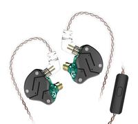 KINBOOFI KZ ZSN Earphone with 1BA and 1DD, KZ High Fidelity in Ear Earbuds High Resolution in Ear Monitor Headphone 0.75mm 2 pin Cable, Noise Cancelling KZ Headphone (ZSN Cyan, With mic)