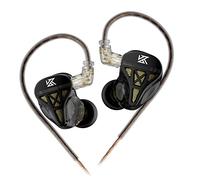 KINBOOFI Wired Headphone,KZ DQS HiFi Dynamic Drivers Earphone Earbuds Bass 2pin 3.5mm Sports Music Game Headphone (DQS Black, No Mic)