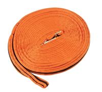 Kincade Brights Two Tone Padded Lunging Rein, Orange/Black, 8m