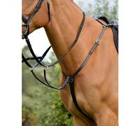 Kincade Classic 3 Point Breastplate with Running Martingale Black for Horses - Full