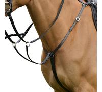 Kincade Classic 3 Point Breastplate with Running Martingale, Black, Pony