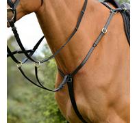Kincade Classic 3 Point Breastplate with Running Martingale - Black - Size: Pony