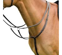 Kincade Classic Plain Raised Running Martingale Black for Horses - Pony