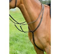 Kincade Classic Plain Raised Running Martingale Brown for Horses - Pony