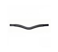Kincade Curved Diamante Browband - Black - Size: Pony