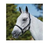 Kincade Leather/Rope Headcollar - Black - Cob