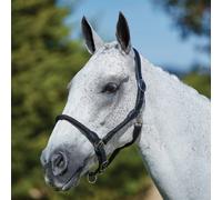 Kincade Leather/Rope Headcollar - Black - Pony