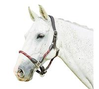 Kincade Leather Rope Headcollar Burgundy/Brown - Full