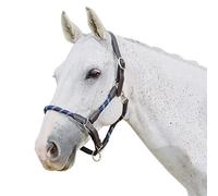 Kincade Leather Rope Headcollar Navy/Brown - Cob