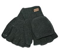 KINCO 5110-L Men's Alyeska Rag Gloves, Wool Lined Half Finger with PVC Dots, Large, Black by KINCO INTERNATIONAL