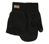 KINCO 5110W Women's Alyeska Rag Gloves, Wool Lined Half Finger with PVC Dots, One Size, Black