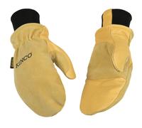Kinco - Lined Premium Pigskin Leather Work and Ski Mitt with Nikwax Waterproof Wax Heavy Duty Reinforced Palm Heatkeep Thermal Insulation Omni-Cuff