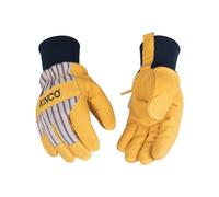 Kinco, Women's 1927KWW Cotton-Blend Canvas Fabric Back, Knit Wrist, Heatkeep® Thermal Insulation, Gold, Small