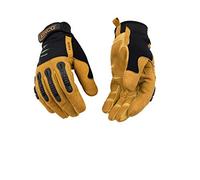 Kinco Work Glove, 2035 Foreman Synthetic Suede Leather Palm, Comfortable Polyester-Spandex, Durable, Safety Gloves, Farm, DIY, Landscaping, Ranch, Construction, Carpentry, Mechanics - Large