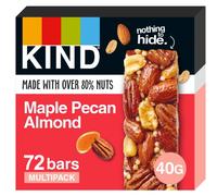 KIND Bars, Bulk Pack, Maple Pecan Almond, High Fibre, Gluten Free Snack Bars, No Artificial Colours, Flavours or Preservatives, 72 x 40g bars