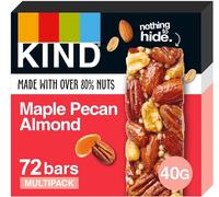 KIND Bars, Bulk Pack, Maple Pecan Almond, High Fibre, Gluten Free Snack Bars, No Artificial Colours, Flavours or Preservatives, 72 x 40g bars