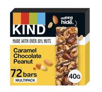 KIND Bars, Gluten Free Snack Bars, Caramel Chocolate Peanut, High Fibre, No Artificial Colours, Flavours or Preservatives, Multipack 72 x 40g