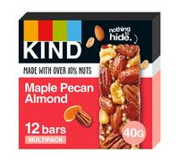 KIND Bars, Gluten Free Snack Bars, Maple Pecan Almond, High Fibre, Healthy Snack, No Artificial Colours, Flavours or Preservatives, Multipack 12 x 40g
