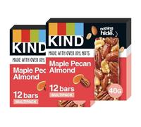 KIND Bars, Gluten Free Snack Bars, Maple Pecan Almond, High Fibre, Healthy Snack, No Artificial Colours, Flavours or Preservatives, Multipack 24 x 40g