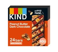 KIND Bars, Gluten Free Snack Bars, Peanut Butter Dark Chocolate, Healthy Snack, No Artificial Colours, Flavours or Preservatives, Multipack 24 x 40g