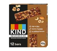 KIND Bars, Hazelnut Butter Milk Chocolate, Healthy Snack, Gluten Free Snack Bars, No Artificial Colours, Flavours or Preservatives, Multipack 12 x 40g
