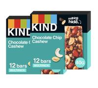 KIND Bars, High Fibre, Gluten Free Snack Bars, Chocolate Chip Cashew, No Artificial Colours, Flavours or Preservatives 24 x 40g