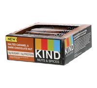 KIND Bars, Nuts & Spices, Salted Caramel & Dark Chocolate Nut, 12 Bars, 1.4 oz (40 g) Each