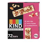 Kind Bars, White Chocolate Raspberry, Healthy Snack, Gluten Free Snack Bars, No Artificial Colours, Flavours or Preservatives, Multipack 72 x 40g
