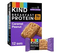 KIND Breakfast Protein Bars, Caramel Peanut, Healthy Snacks, Gluten Free, 6 Count