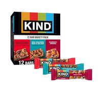 KIND Healthy Snacks Bars Variety Pack, Gluten Free, High Fiber Snacks, Cranberry Almond, Dark Chocolate Nuts & Sea Salt, Dark Chocolate Cherry Cashew, 4-6g Protein, 12 Count