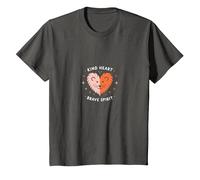 Kind Heart Brave Spirit Lion Inspirational, Kindergarten T-Shirt, Kids, Asphalt, 4 Years