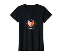 Kind Heart Brave Spirit Lion Inspirational, Kindergarten T-Shirt, Women, Black, M