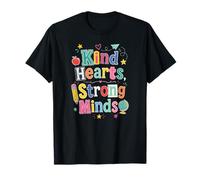 Kind Hearts Strong Minds Inspirational Kids Positive T-Shirt