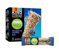 KIND Kids Snacks, Blueberry Muffin Bars, Nut and Peanut Free, Gluten Free, Whole Grain and Oats, 5g Protein, Pack of 5