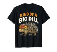 Kind of a Big Dill Porcupine Floral Crown Pun Graphic Value Graphic T-Shirt